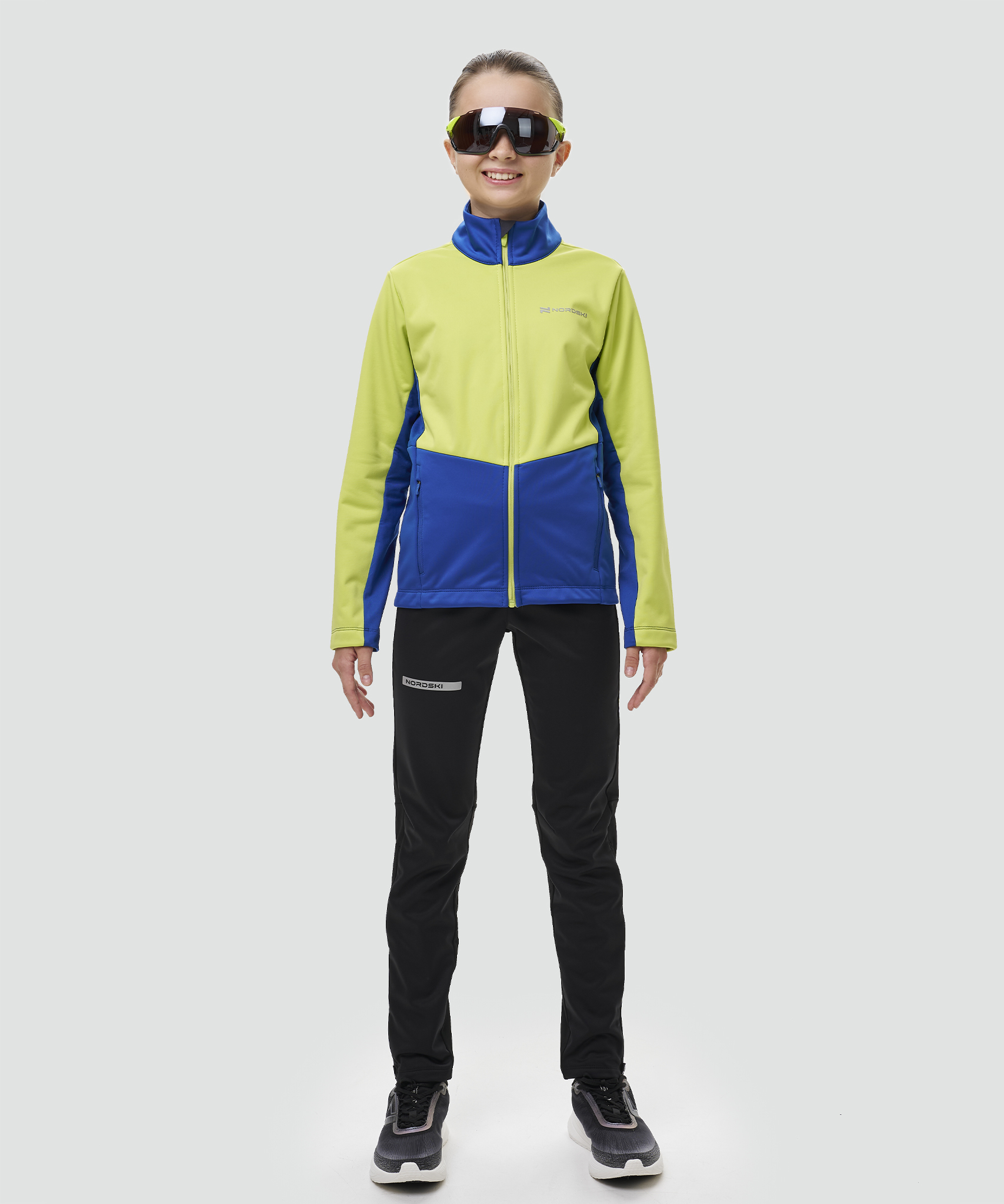 Тренировочная куртка Nordski Jr. Advance True Blue/Lime