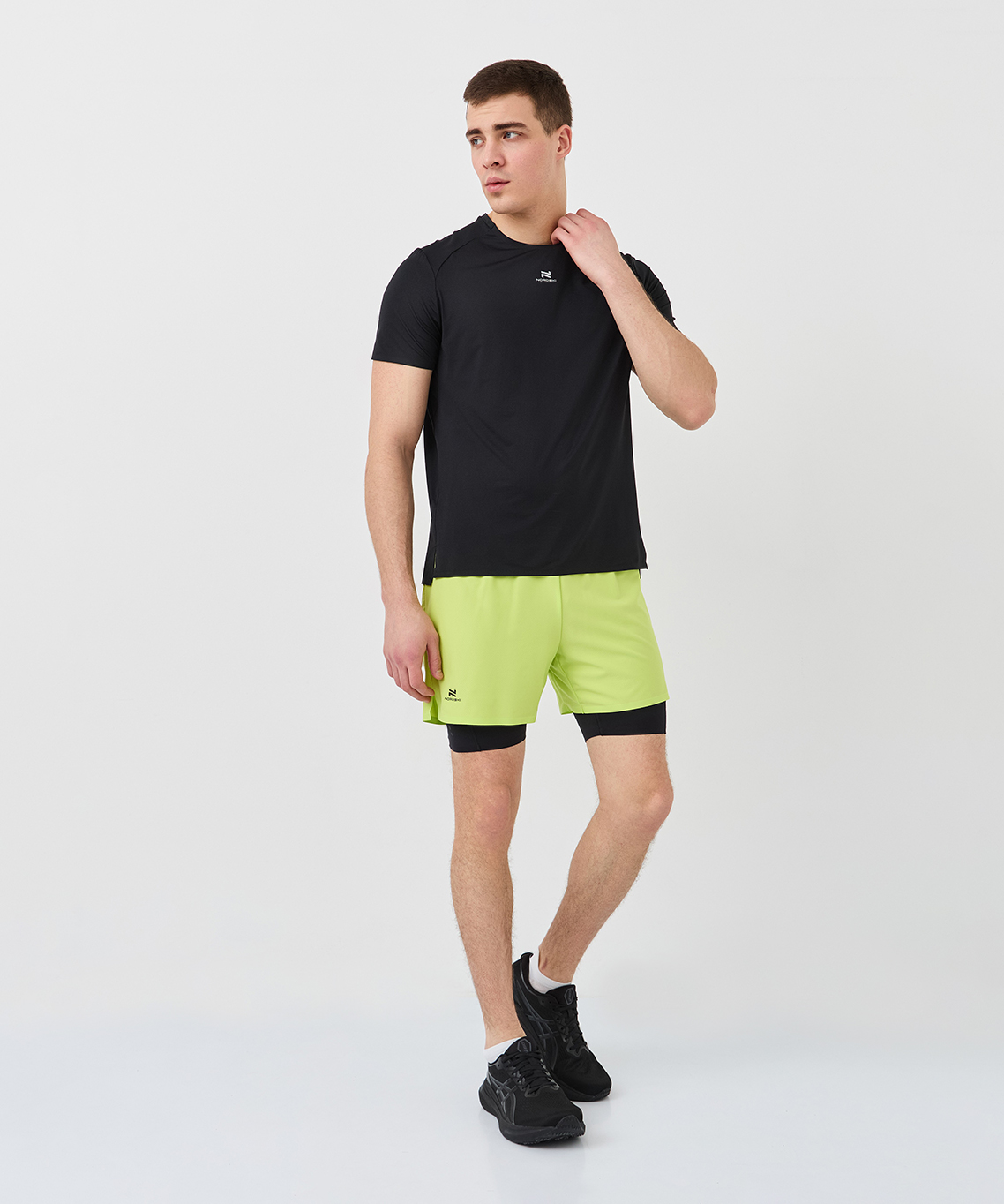 Шорты с лосинами Nordski Stayer Lime/Black