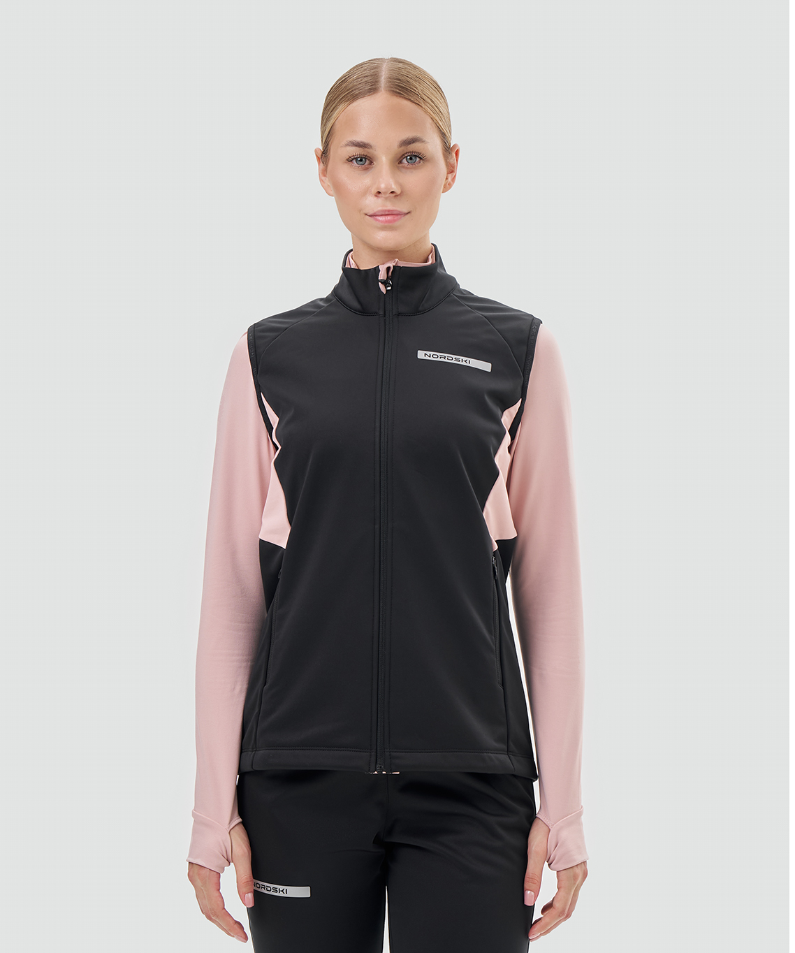 Жилет тренировочный Nordski Core Black/Soft Pink W