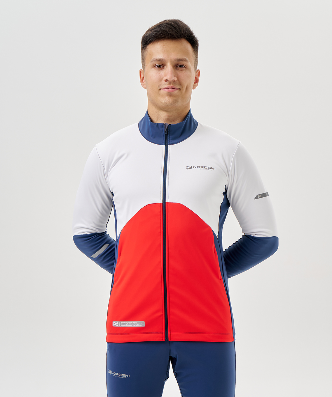 Тренировочная куртка Nordski Pro 2.0 White/Red/Blue